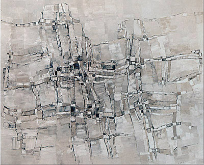Ivar Wathne: Almería 1968 olje på lerret 100 x 125 cm